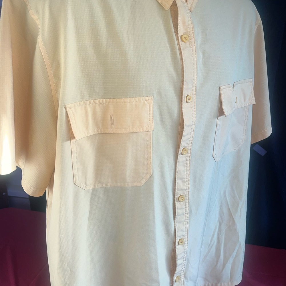 Rugged Earth Outfitters Yellow Shirt XL Outdoor Hiking Fishing - Picture 4 of 7